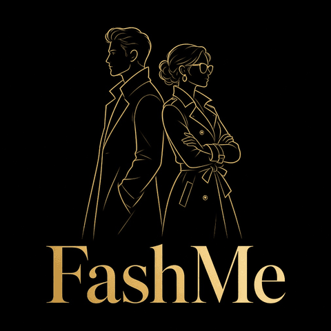 FashMe logo: two stylish figures standing back to back
